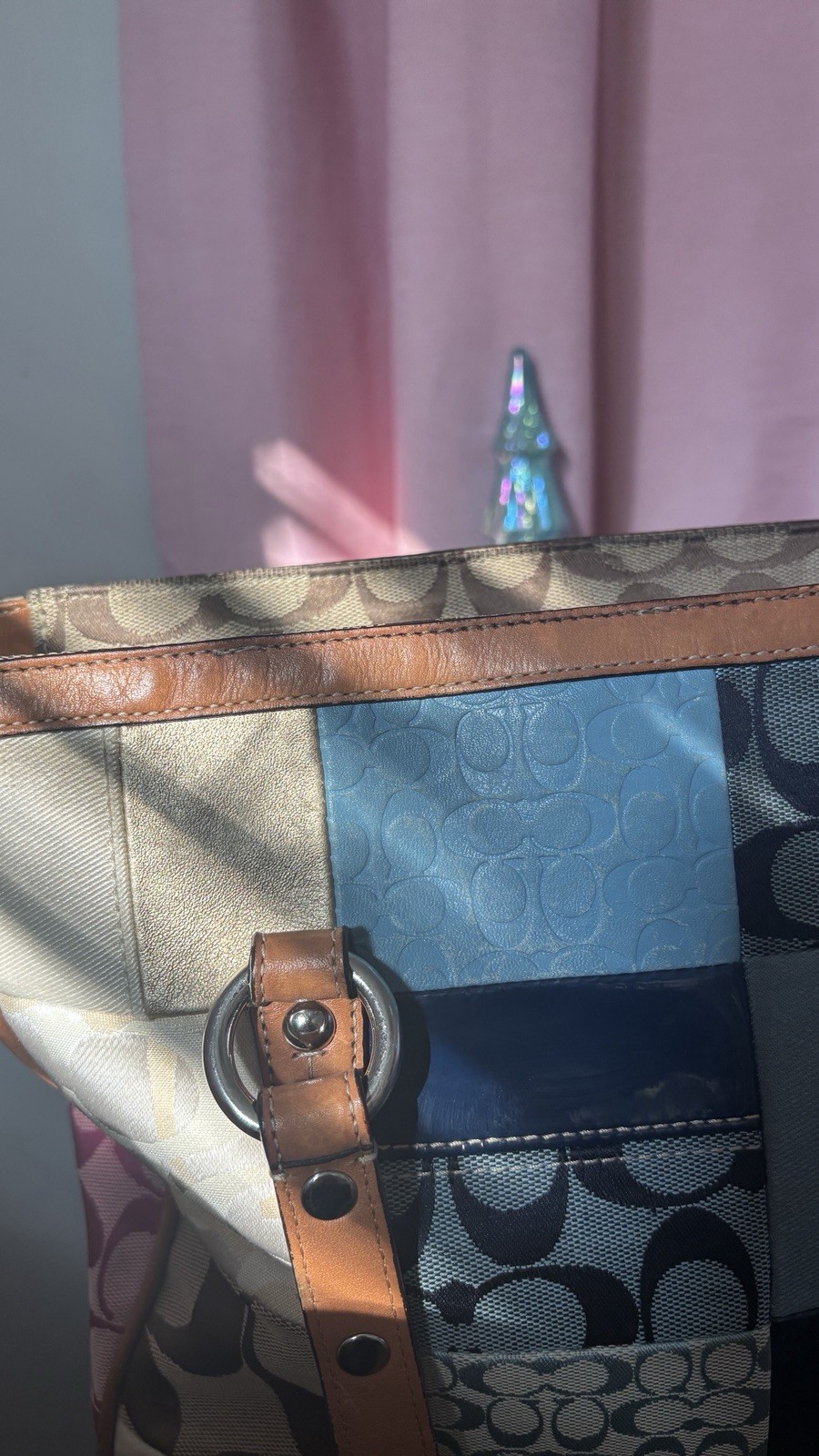 Coach Patchwork Multicolor Tote Wallet Set Logo L… - image 9