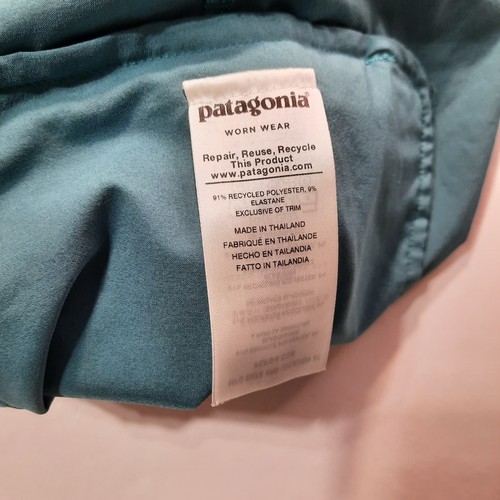 Patagonia Shorts Mens Size 34 Teal Stretch Planing Boardshorts Drawstring 19" - Picture 5 of 10