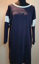 Women's Navy Blue Madewell Sporty 3/4 Sleeve T-Shirt Dress Size Oversized Large