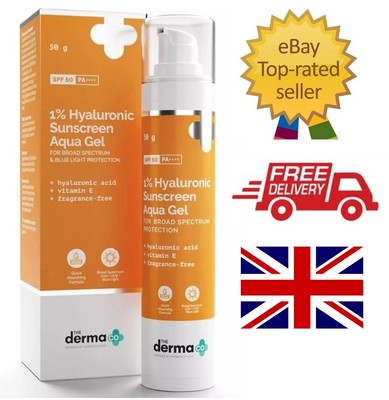 Hyaluron Sonnenschutz Aqua Ultra Light Gel mit LSF 50 PA + 50G The Derma Co