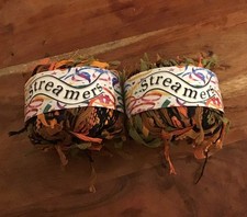 Streamers Yarn Lot of 2 Multicolor 01 Each Skein 25g/ 54 Yds
