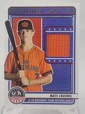 2023 Panini USA Baseball Stars & Stripes U18 Netherlands Materials Matis Crouwel
