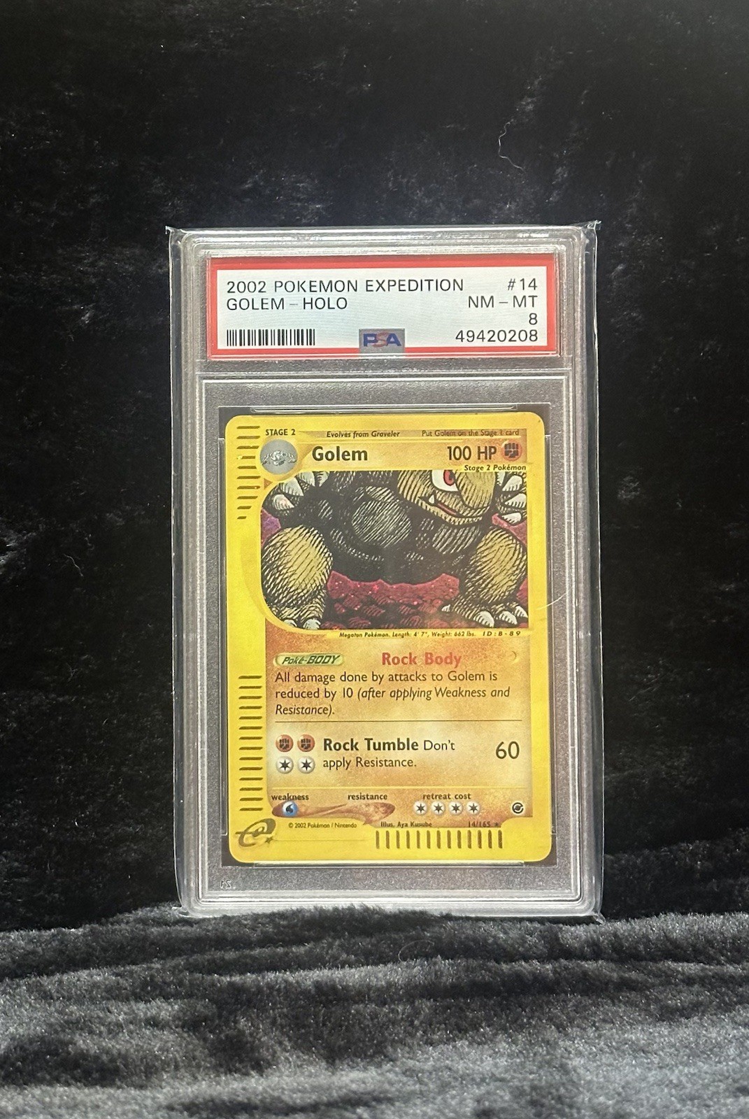 Pokémon PSA 8 - Expedition - Golem 14/165