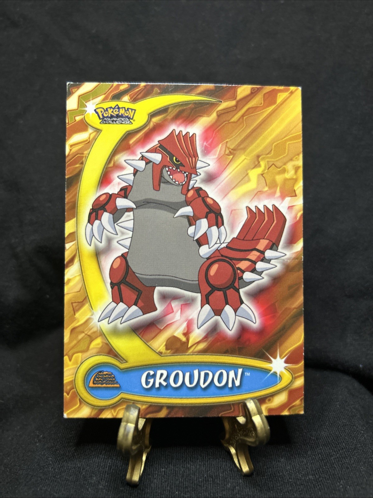 Groudon #33 Pokemon Topps Advanced Challenge 2004 RARE Vintage