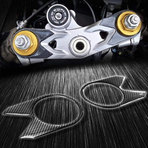 Handle Yoke Cover Protector/Sticker 05-06 Ninja ZX-6R ZX6R 636 Carbon Fiber Look - Picture 2 of 6