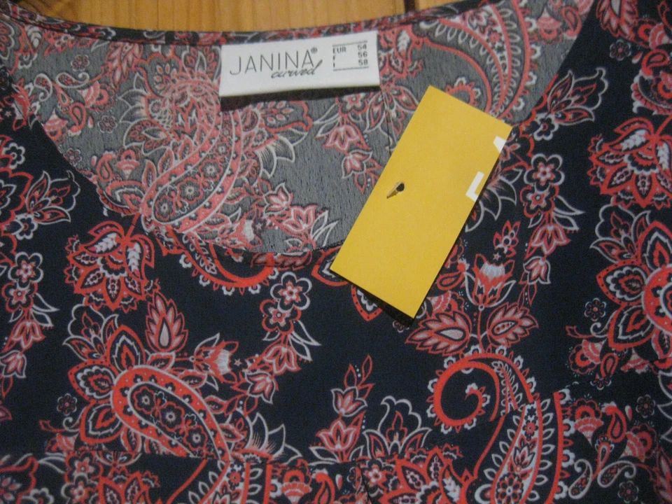 JANINA Damen Tunika Gr.54 bunt Blumenmotive modisch NEU - Bild 2 von 4