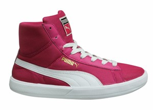 Puma Archive Lite Mid Kids Girls Pink White Lace Up Juniors Trainers 354902  03 | eBay