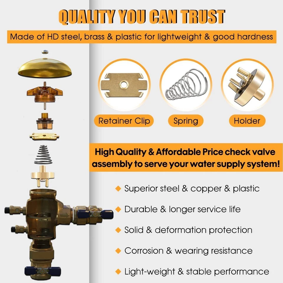 Kit de reparo de conjunto de válvula de retenção PVB 905-051 refluxo para Febco 765 1/2" e 3/4" - Imagem 3 de 4