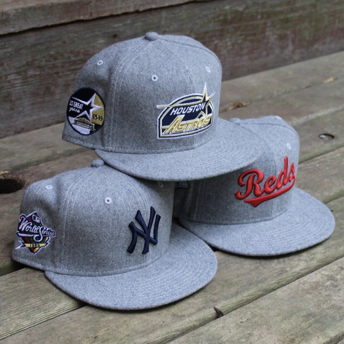 Houston Astros MLB x New Era 59FIFY Melton Gray Wool Hat Cap