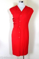 Vintage Gianni Versace Couture Red Sexy Dress Small 2 3 4