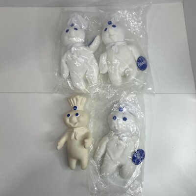 Pillsbury Doughboy Beanie Bean Plüschpuppe 8 Zoll versiegelt 1997 & 1995 Vinyl Posten
