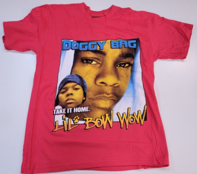 Vintage 2000s Red Lil Bow Wow Kids Shirt Youth Large Double Sided 