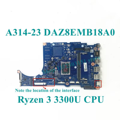 DAZ8EMB18A0 For Acer A314-23 A315-23 Ryzen 3 3300U 4G Laptop