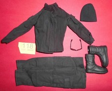 1/6 Scale Black SAS / Police outfit for 12" Toy action figures (REF118)