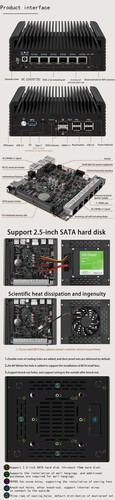 2.5G Firewall Router 12th Gen Intel i3 N305 N100 6x i226-V Fanless Mini PC DDR5 - Picture 12 of 14