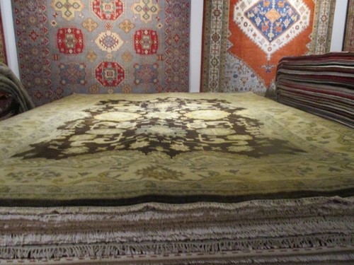 9x12 ALLOVER-PATTERN VEGETABLE-DYE HANDMADE-TURKISH-KNOTTED FINE WOOL RUG 580232 - Picture 4 of 12