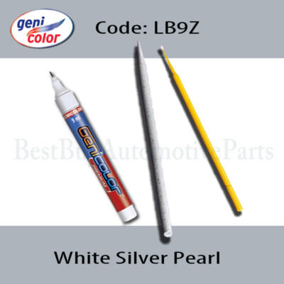 OEM Touch-Up Paint Pen Kit VW-LB9Z-White Silver Pearl-Sanding Stick & MicroBrush