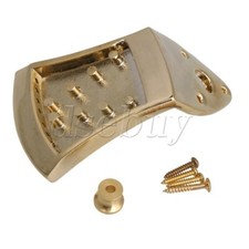 Metal 75x45x9mm 8-String Mandolin Tailpiece Golden Guitar Parts