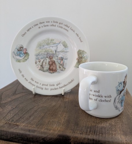Wedgwood Beatrix Potter Mrs Tiggy-Winkle Lucie Plate and Cup - Picture 7 of 9