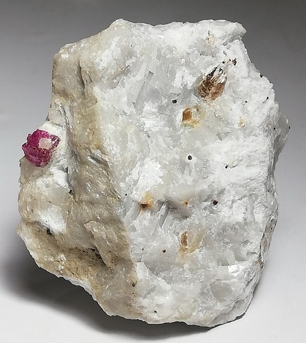 350 CARATS NICE RED RUBY & FELDSPAR MINERAL FROM AFGHANISTAN, (L-62),