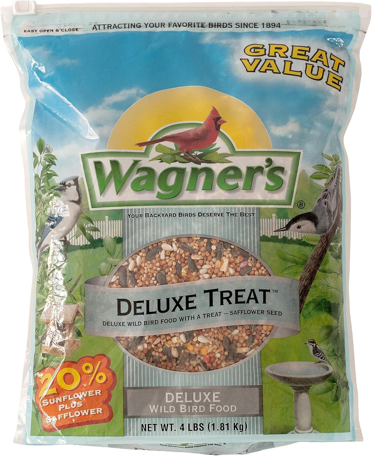 Wagner'S 62067 Deluxe Treat Blend Wild Bird Food, 4 Pound (P