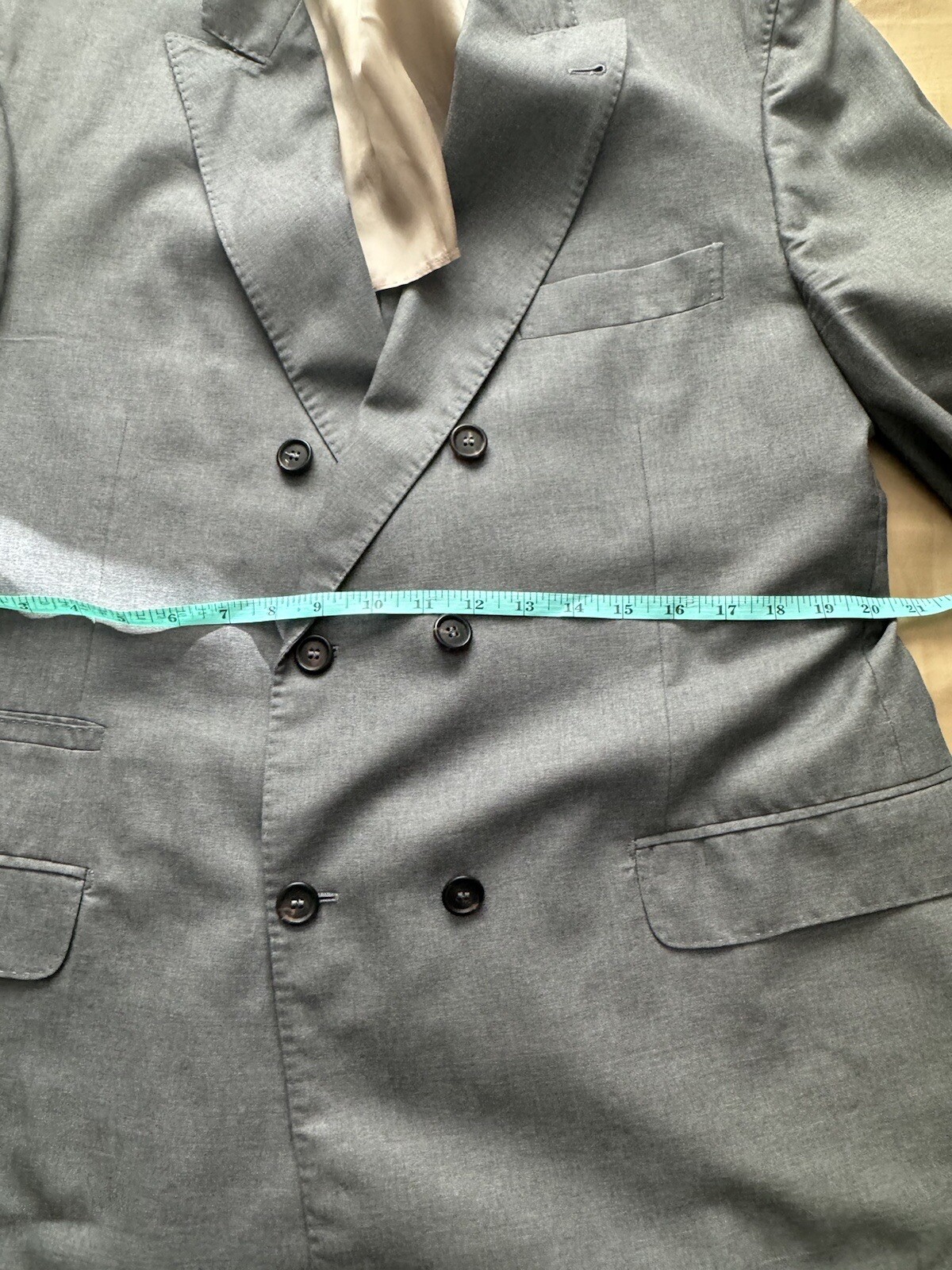 Brunello Cucinelli Solid Woven Light Gray Peak La… - image 18