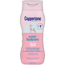 Coppertone WaterBabies Baby Sunscreen Lotion SPF 50, Baby Gifts for New Moms, Hy