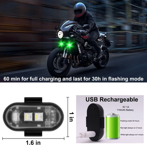 RGB LED Strobe Light Wireless Remote Control For Car Bike Motorcycle Flash Lamps - Picture 16 of 21
