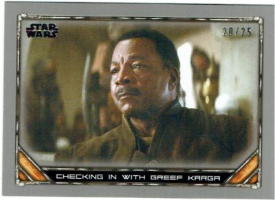 Star Wars The Mandalorian Season 1 Silver Parallel Card #3 Greef Karga #20/25