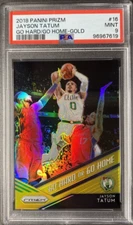 2018-19 Panini Prizm Go Hard or Go Home #16 Gold 7/10 Jayson Tatum PSA 9 MINT