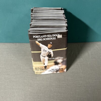 Josh Beckett POY Eastern League Portland Sea Dogs 2002 Team Pocket Schedule 60+!