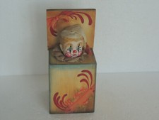 JACK-IN-THE-BOX hand made wood clown head do not open or close.SEND IN THE CLOWN