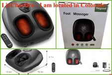Foot Massager with Heat Vibration Compression Shiatsu Corded Electric w/Remote