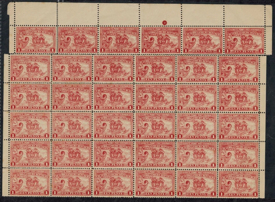 TRANSVAAL 1895 SG 215c 1d Rojo Hoja Completa MOG NH GEM CV L330 Foto 3 de 4