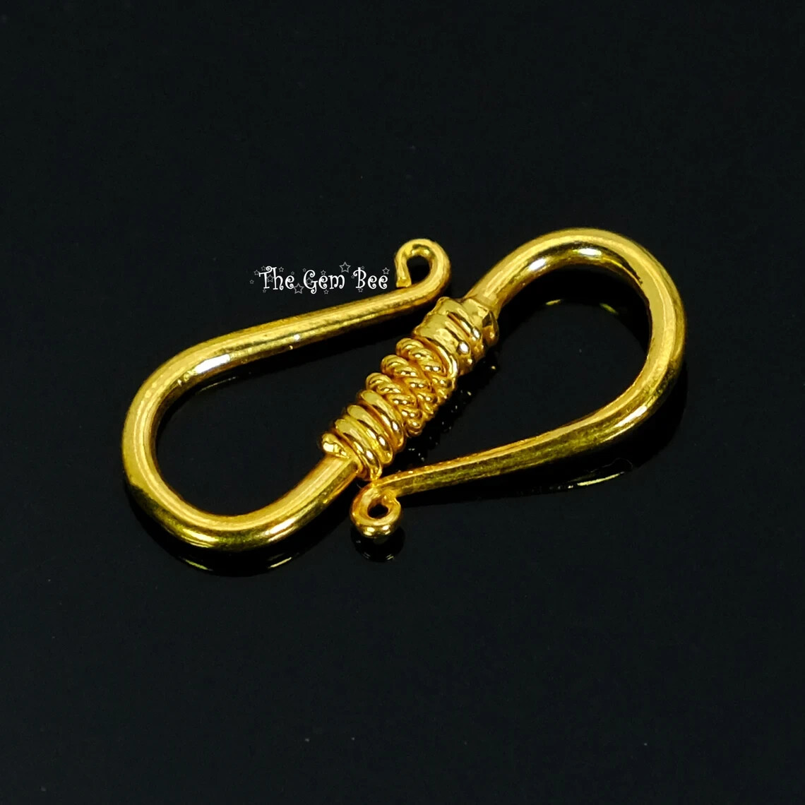 18k スクラップ　金 8mmx15mm Large 18k Solid Gold Old-Fashioned S Hook Clasp | eBay