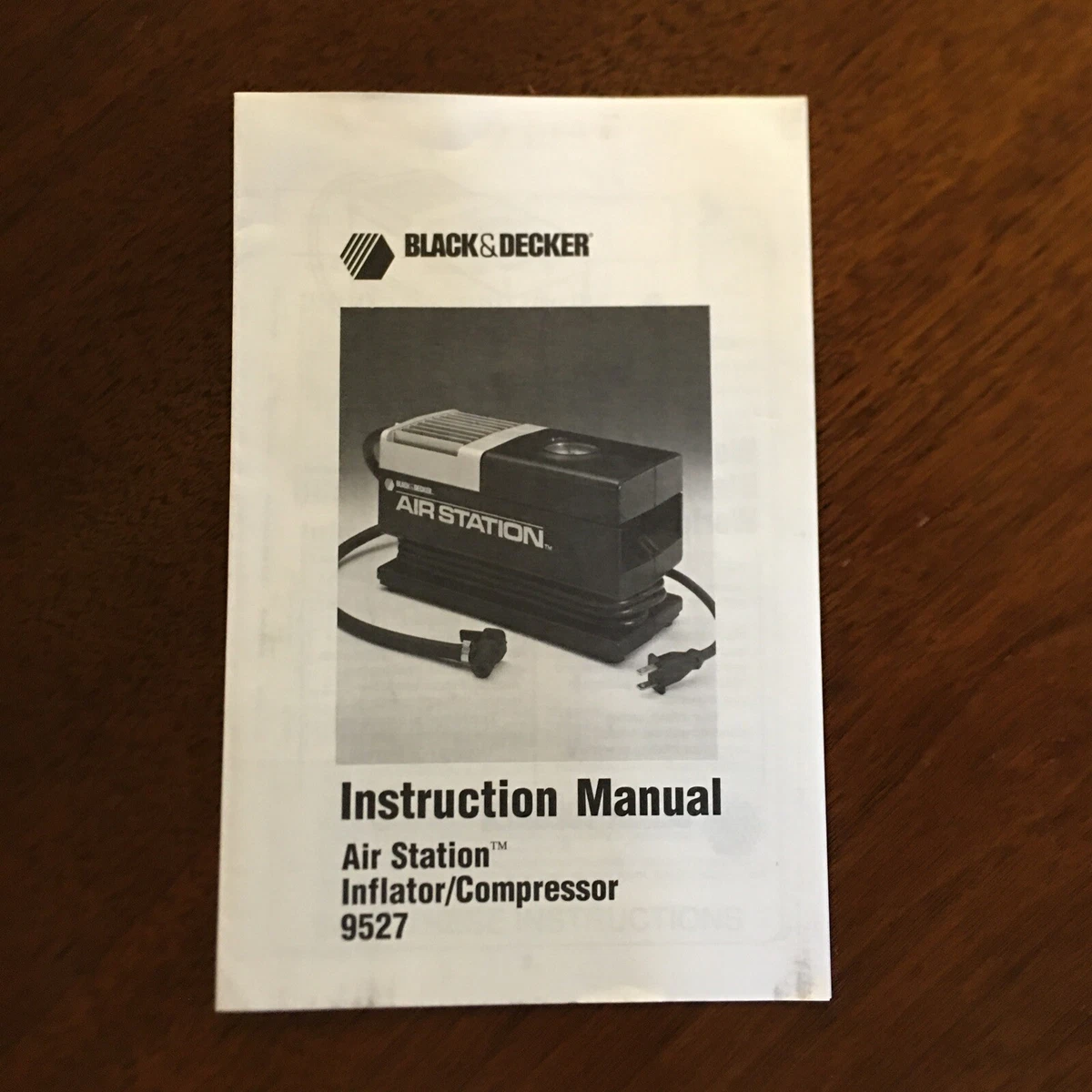 Black & Decker Instruction Manual Air Station Inflator / Compresser 9527