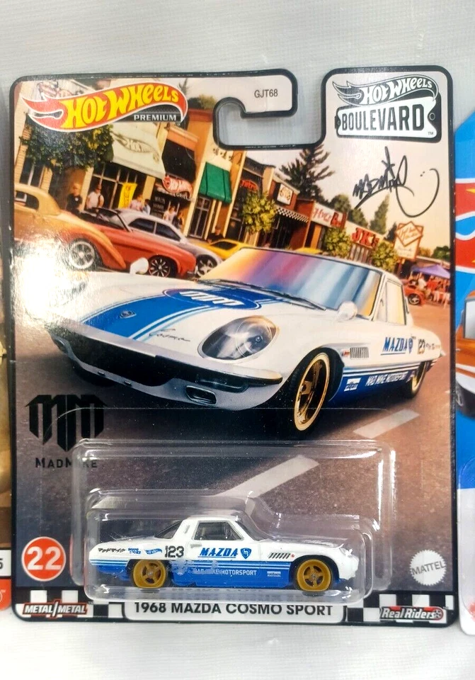 风火轮马自达 Cosmo 批量 3 张大道白色日本历史橙色压铸 — 第 3/4 张图片