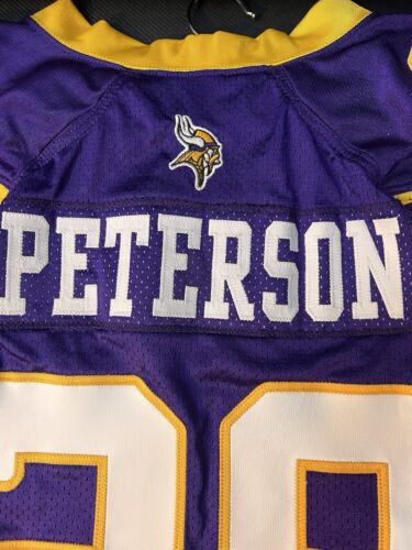 2007 Rookie Adrian Peterson Vikings Game Issued Auto Inscribed Jersey RARE 🔥 - Picture 2 of 8