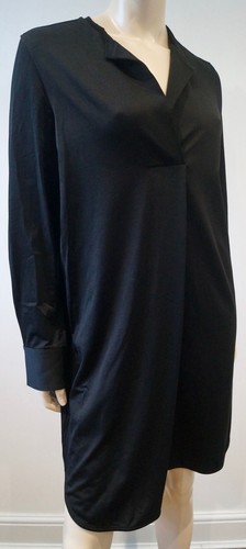 V Neck Long Sleeve Tunic Smock Dress 