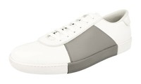 Prada Leder Downtown Sneaker - 4E3022 - Weiss Grau - Neu - 9 43
