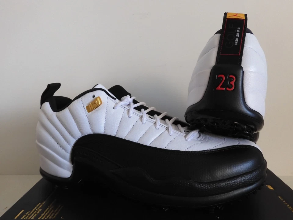 NIKE AIR JORDAN XII 12 BAJOS RETRO 12" TACOS DE GOLF BLANCO-TAXI TALLA 7.5 [DH4120-100] Foto 2 de 4