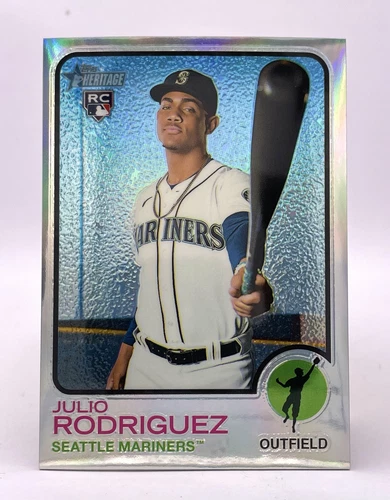 2022 Topps Heritage Chrome Refractor Julio Rodriguez /673  Rookie Card RC #700