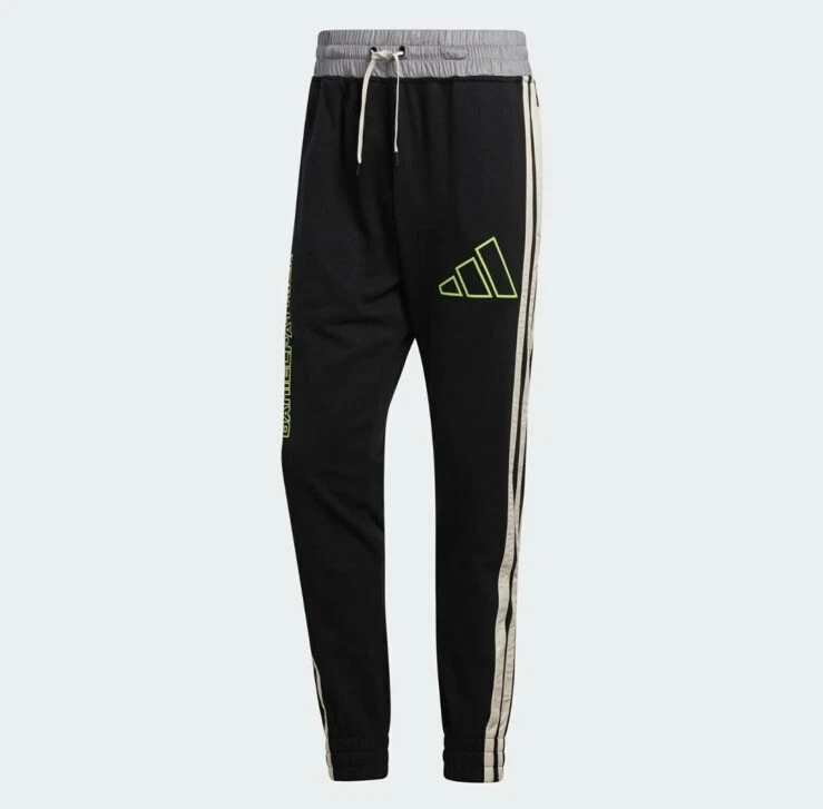 ADIDAS Mens DANIEL PATRICK HARDEN Black Basketball Pants Large