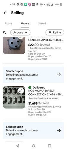 NOS MOPAR DIRECT CONNECTION 2" 426 HEMI ROCKER VALVE GEAR STANDS,CUDA,CHALLENGER - Picture 5 of 5