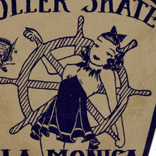 1958- 63 La Monica Roller Port Santa Pier CA Skating Label Hammond Organ Music