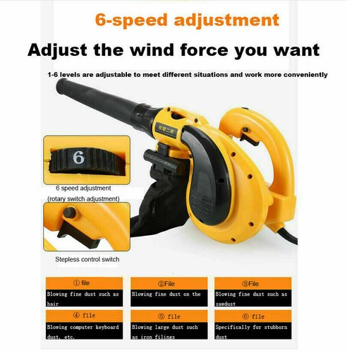 Handheld Car Auto Home Vacuum Cleaner Powerful Suction Portable Duster Blow Dust - Picture 10 of 12