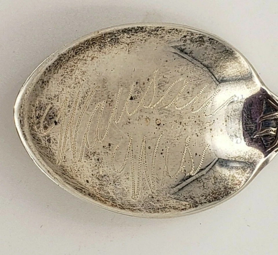 Cuchara de recuerdo Frontenac de International Wausau, Wisconsin Sterling #7496 Foto 2 de 4