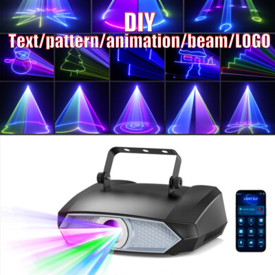 DIY 3D Animation Full-Color Stage DJ Laser Projector Light Beam DMX APP Control