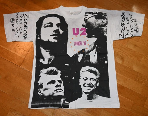 U2 concert tour Zooropa Ireland tee t-shirt XL 1990s vintage concert t-shirt, vintage, size XL, single stitch, B+ condition