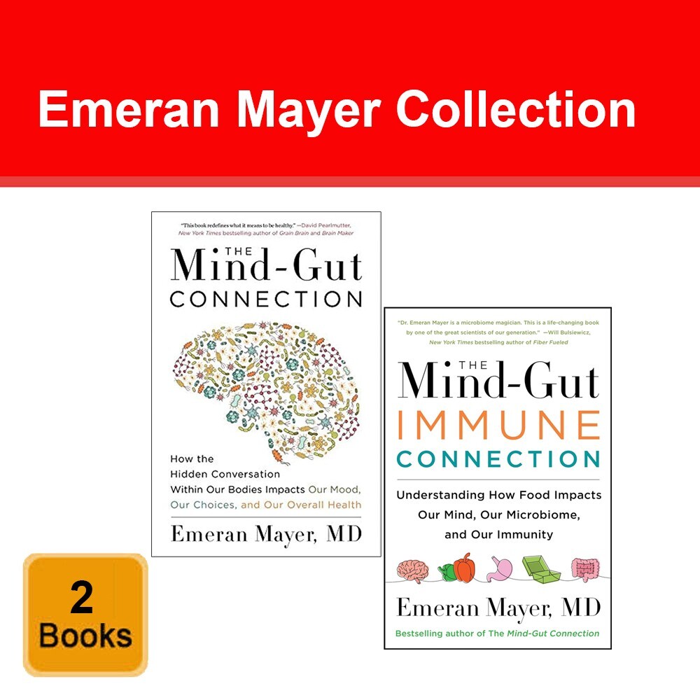Emeran Mayer Collection 2 Books Mind-Gut Connection, Mind-Gut-Immune Connection
